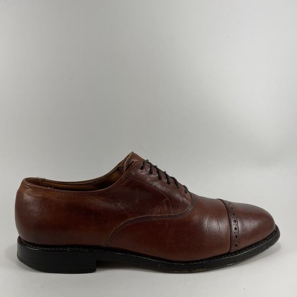 Allen Edmonds Cap Toe Dress Shoes Mens Size 8.5 D Brown Leather - Picture 1 of 9